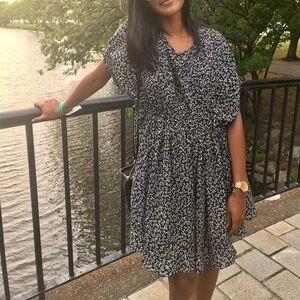 Free People Black and White Floral Dress